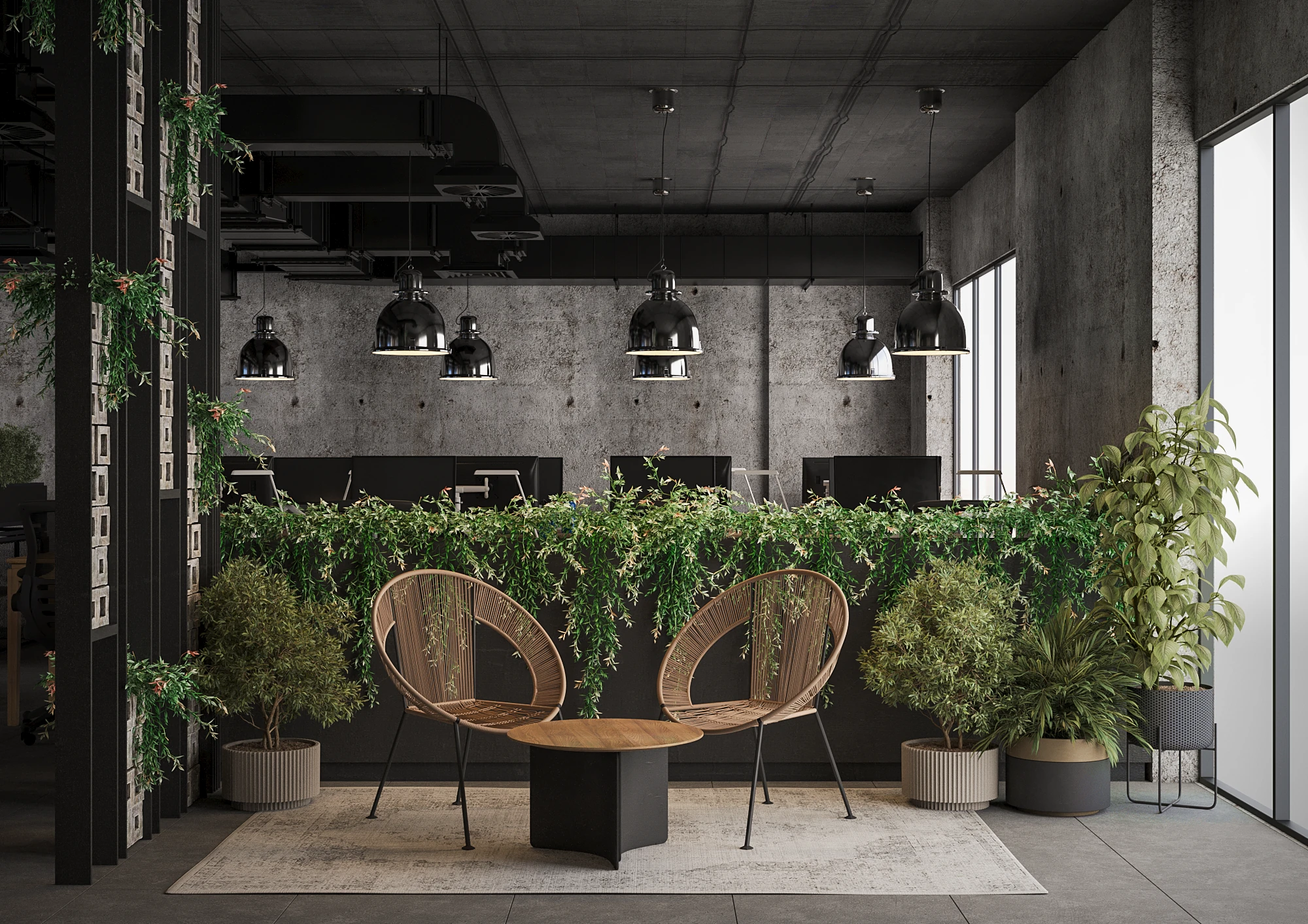 Office Workspace commercial render